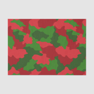 Holiday Camouflage Red and Green Tissue Paper