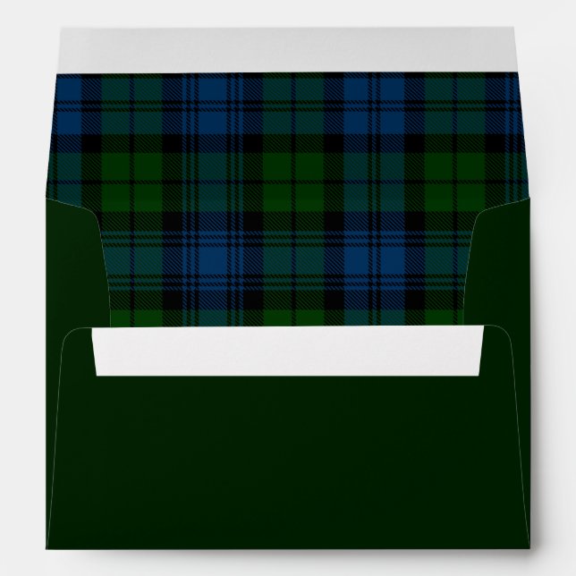  Holiday Campbell Military Green Tartan Envelope (Back (Bottom))
