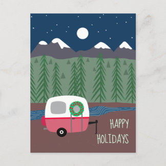 Holiday Camper Trailer in the Mountains