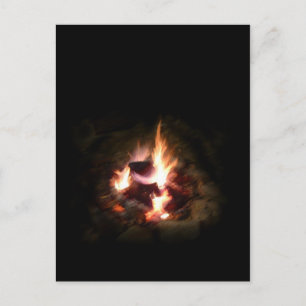 Holiday Campfire Photo Postcard