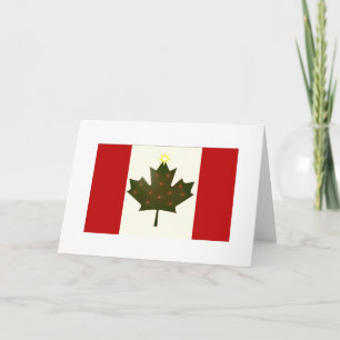 Holiday Canadian Flag Card