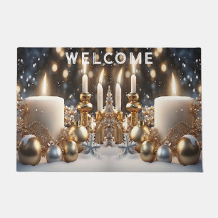 Holiday Candles Doormat
