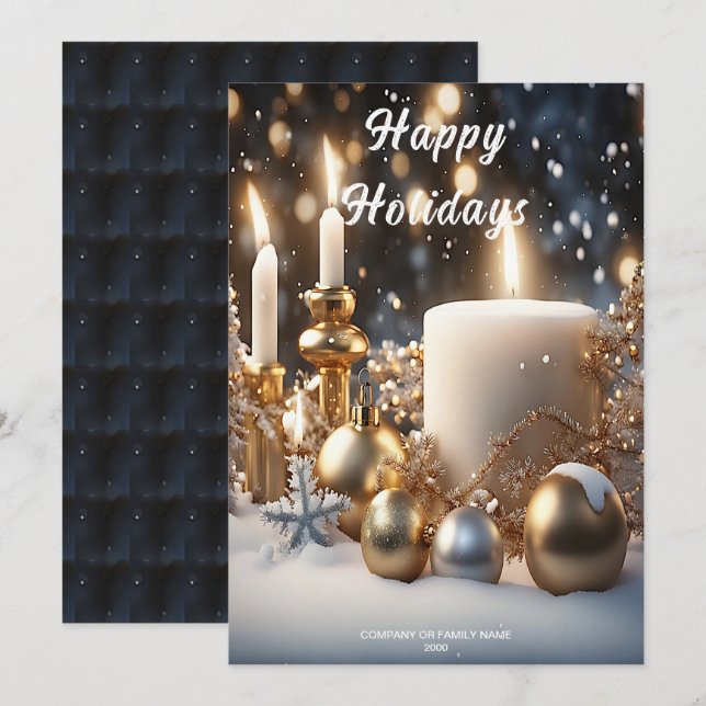 Holiday Candles Holiday Card (Front/Back)