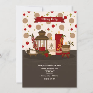 Holiday Candles Invitation