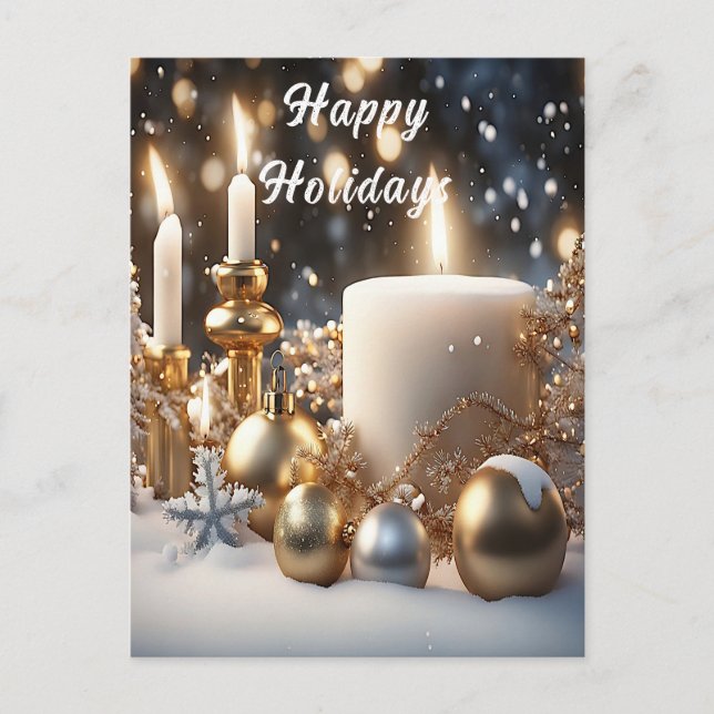 Holiday Candles Postcard (Front)