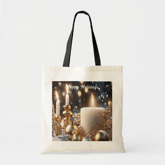 Holiday Candles Tote Bag (Front)