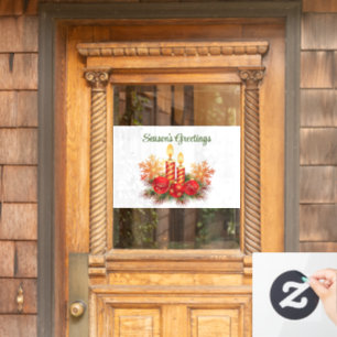 Holiday Candles Window Cling