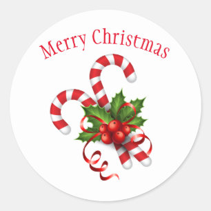Holiday Candy Canes Stickers