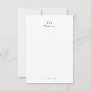 Holiday Candy Canes Thank You Note Card