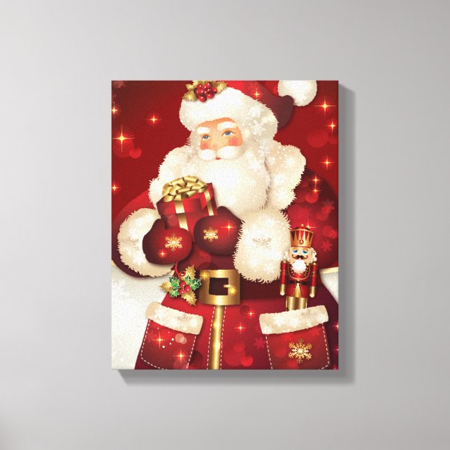 Holiday Canvas Art-Santa Print (Front)