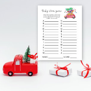 Holiday car Baby Item Game. Baby Shower Game