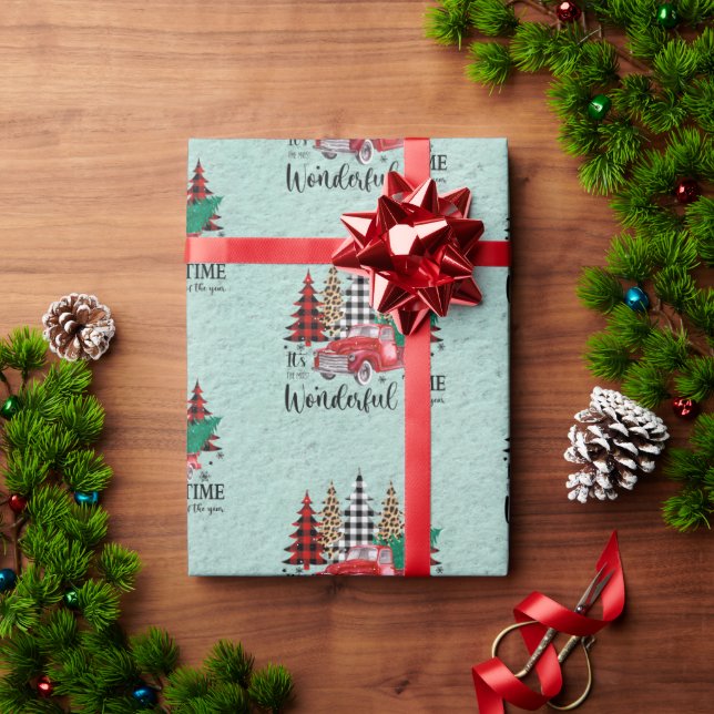 Holiday Car with Tree Wrapping Paper (Holiday Gift)
