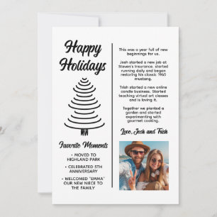 Holiday Card, Christmas Family Update Letter Invitation