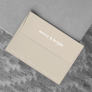 Holiday Card Envelope Christmas Merry Mail Stone