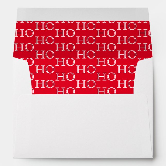 Holiday Card Envelope HO HO HO (Back (Bottom))