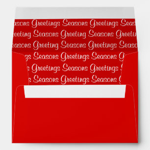 Holiday Card Envelope Seasons Greetings