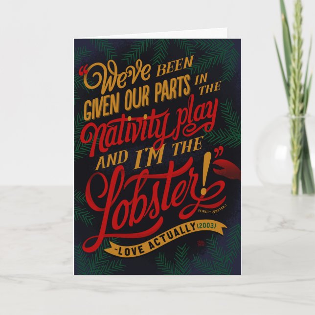 Holiday Card: "Love Actually" - Nativity Lobster A Announcement (Front)