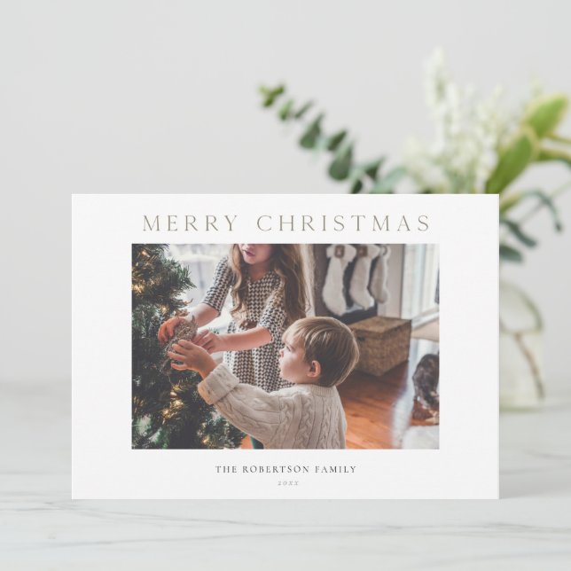 Holiday Card Photo with Winter Landscape (Standing Front)