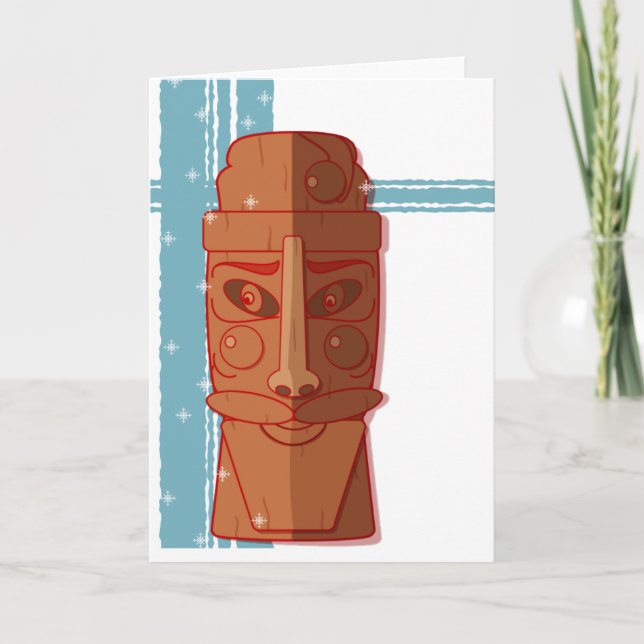Holiday card - "Santa Tiki-Baby" (Front)