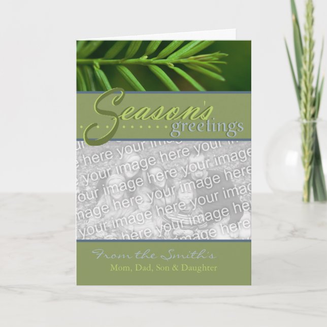 Holiday Card - Season's Greetings - Customised (Front)