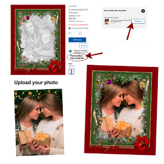 Holiday Card with your Photo & Text