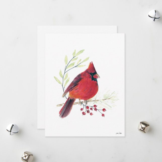 Holiday Cardinal Art (Front/Back In Situ)