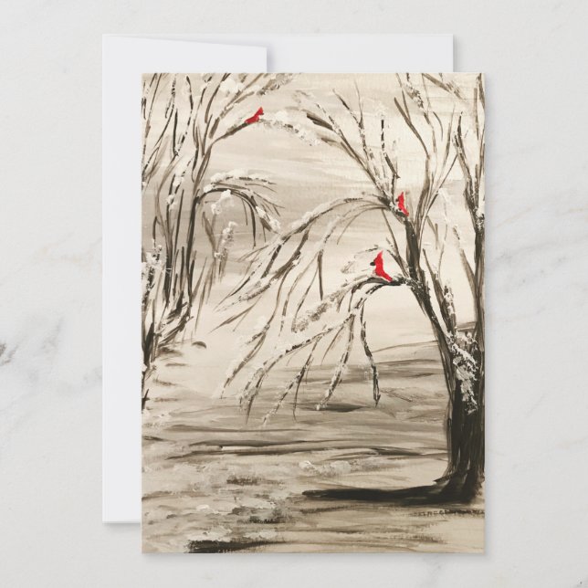 Holiday Cardinal Note Card (Front)
