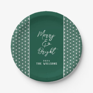 Holiday cards   ASANOHA Japanese Kimono pattern  Paper Plate