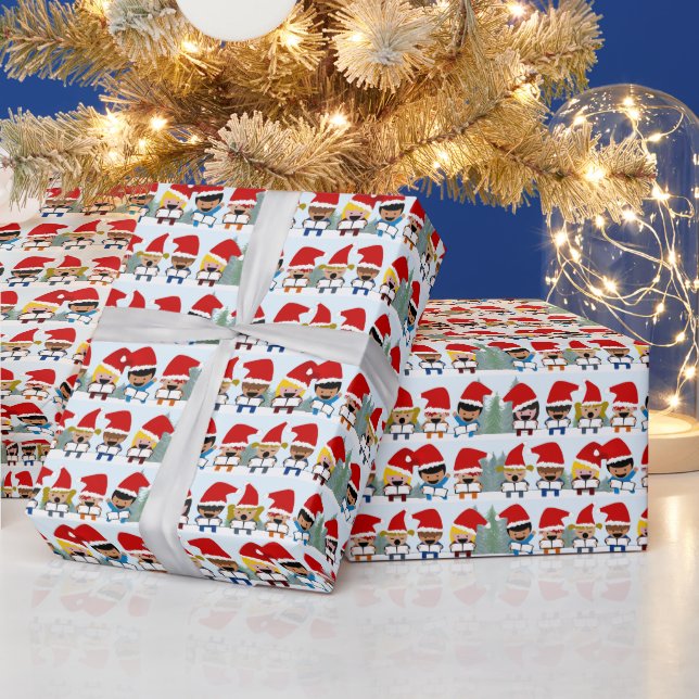 Holiday Carolers Christmas  Wrapping Paper (Holidays)
