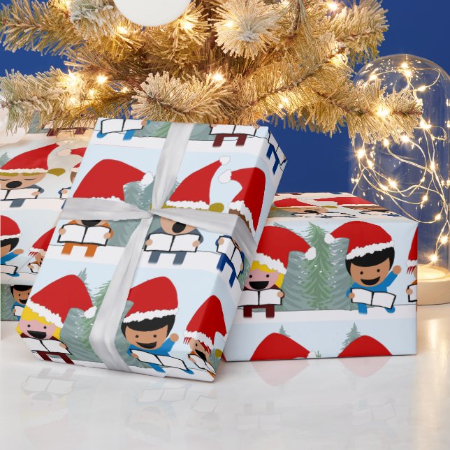 Holiday Carolers Christmas  Wrapping Paper (Holidays)