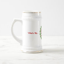 Holiday Case Does Beer White and Gold 22oz Stein