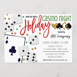 Holiday Casino Party Invitation