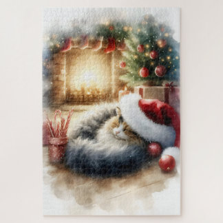 Holiday Cat Nap Jigsaw Puzzle