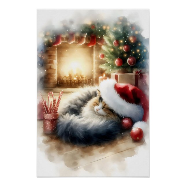 Holiday Cat Nap Poster (Front)