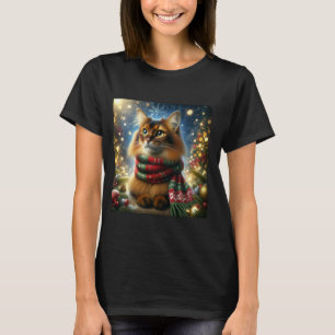 Holiday Cat Shirt - Somali Breed Christmas Tee Xma