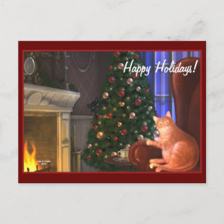 Holiday Cats Postcard