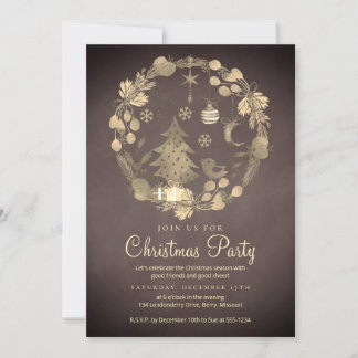 Holiday Celebration Christmas Party Invitation
