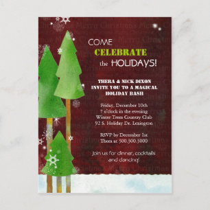 Holiday Celebration Party Invitation Postcard