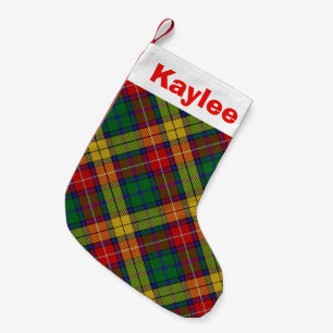 Holiday Charm Clan Buchanan Tartan Small Christmas Stocking