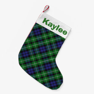 Holiday Charm Clan Graham Tartan Small Christmas Stocking