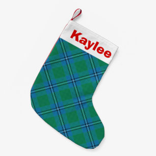 Holiday Charm Clan Irvine Irwin Tartan Small Christmas Stocking