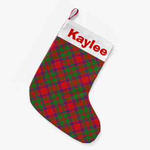 Holiday Charm Clan MacKintosh Tartan Small Christmas Stocking