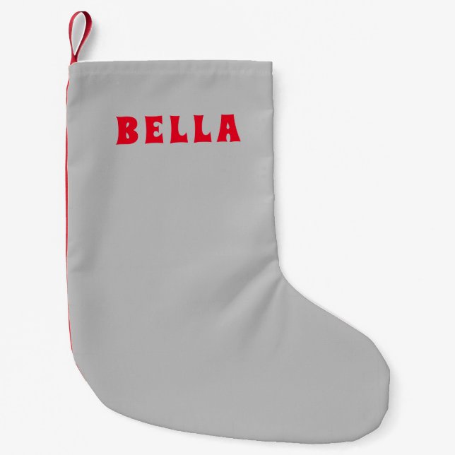 Holiday Charm Grey Stocking (Front)