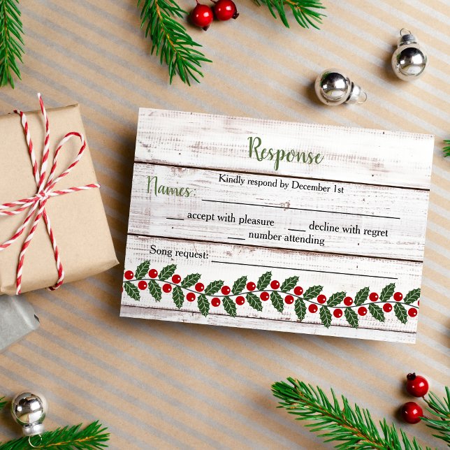 Holiday Charm II Winter/Christmas Response Card (Creator Uploaded)