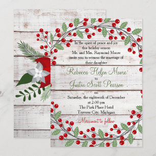 Holiday Charm Winter/Christmas Wedding Invitation