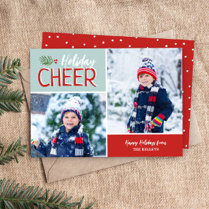 Holiday Cheer 2 Photo Collage Card
