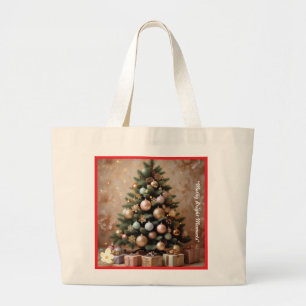 "Holiday Cheer Abounds" Large Tote Bag