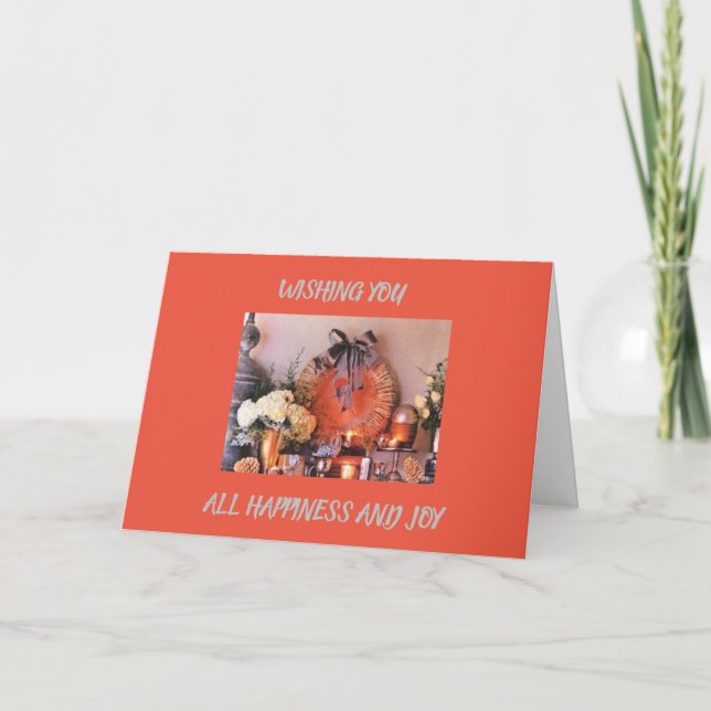 **HOLIDAY CHEER AND NEW YEAR** AT CHRISTMAS CARD (Front)