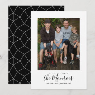 Holiday Cheer Bold Name Holiday Photo Card