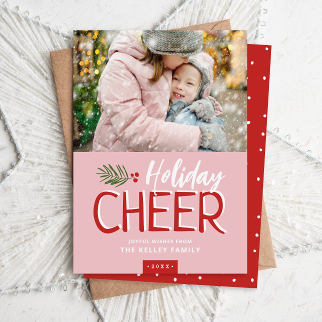 Holiday Cheer Christmas Photo Card (Creator Uploaded)